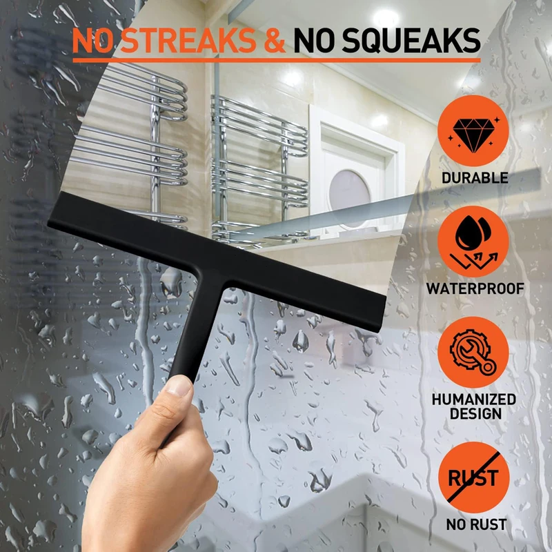 ممسحة دش من السيليكون خالية من - مراجعة Glass Cleaner Streak وسعره
