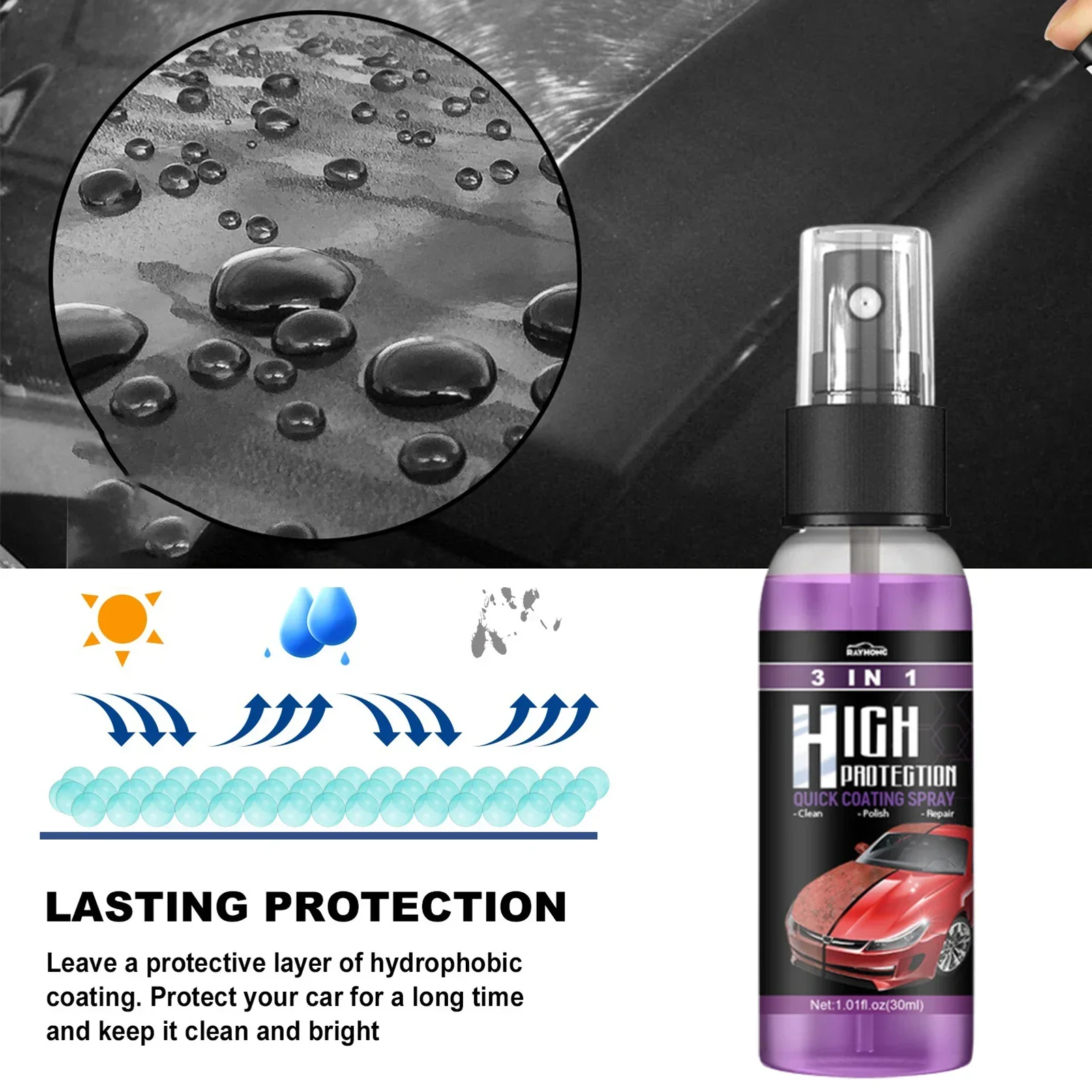 رذاذ طلاء سيراميك للسيارات 3 ف - مراجعة Car Wax Ceramic Coating وسعره
