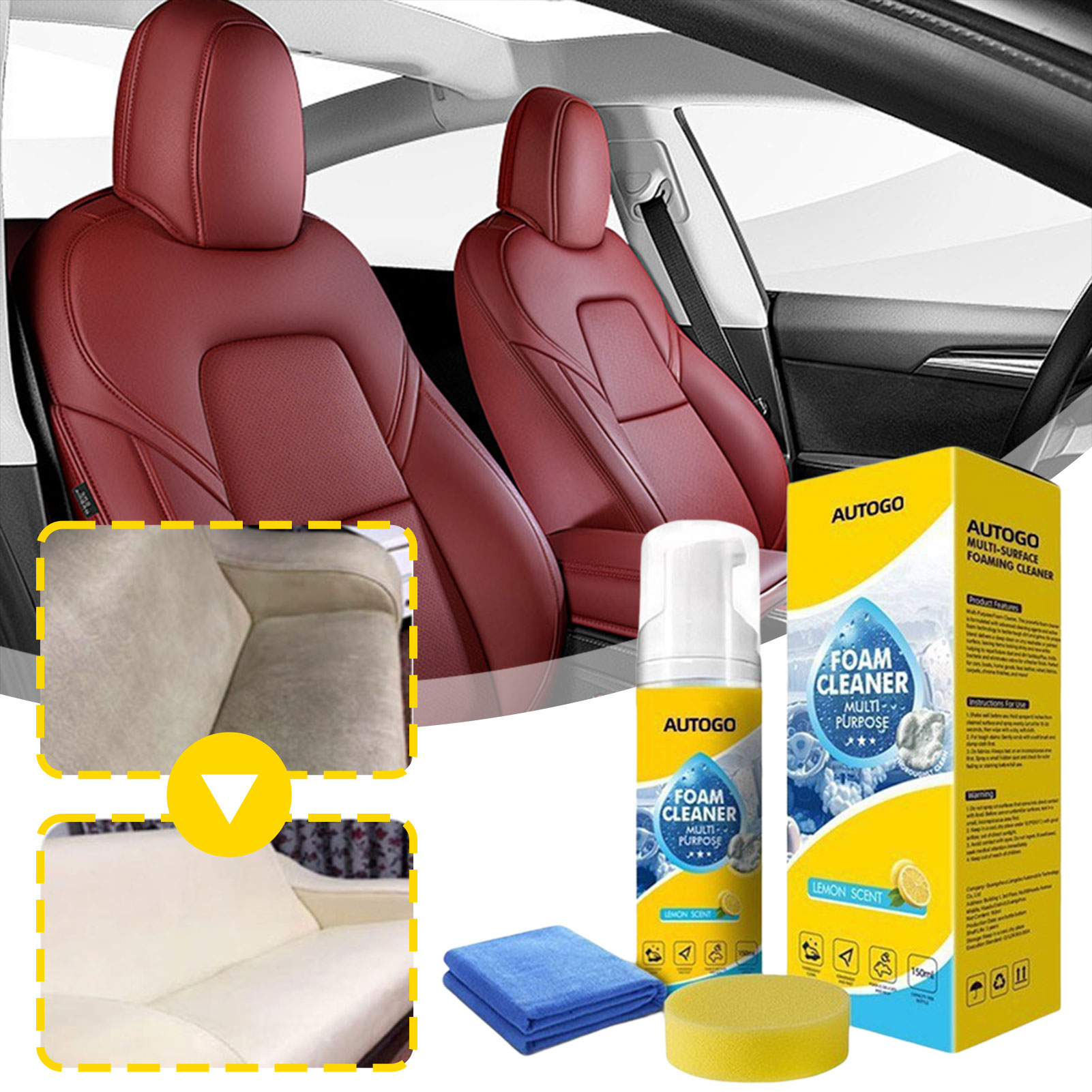منظف ​​رغوي متعدد الأغراض لداخ - مراجعة Leather Cleaner Interior وسعره